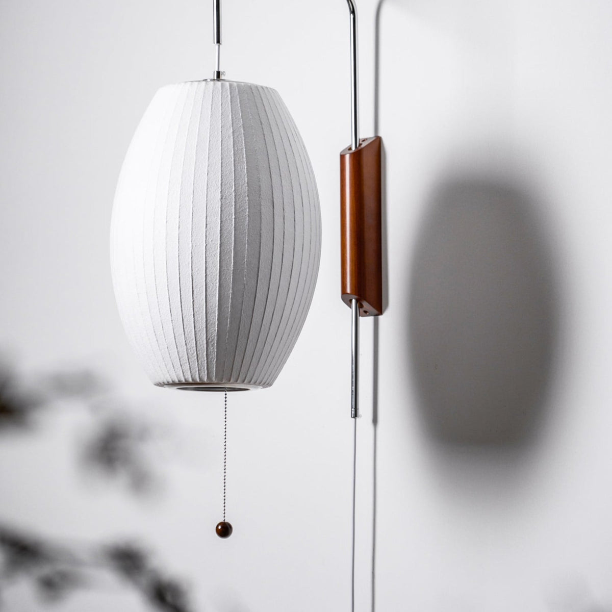 Silk and Walnut Wall Sconce