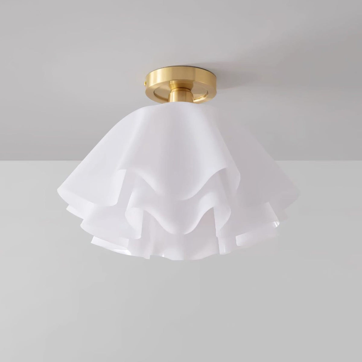 Copper & Acrylic Semi Flush Mount Ceiling Light