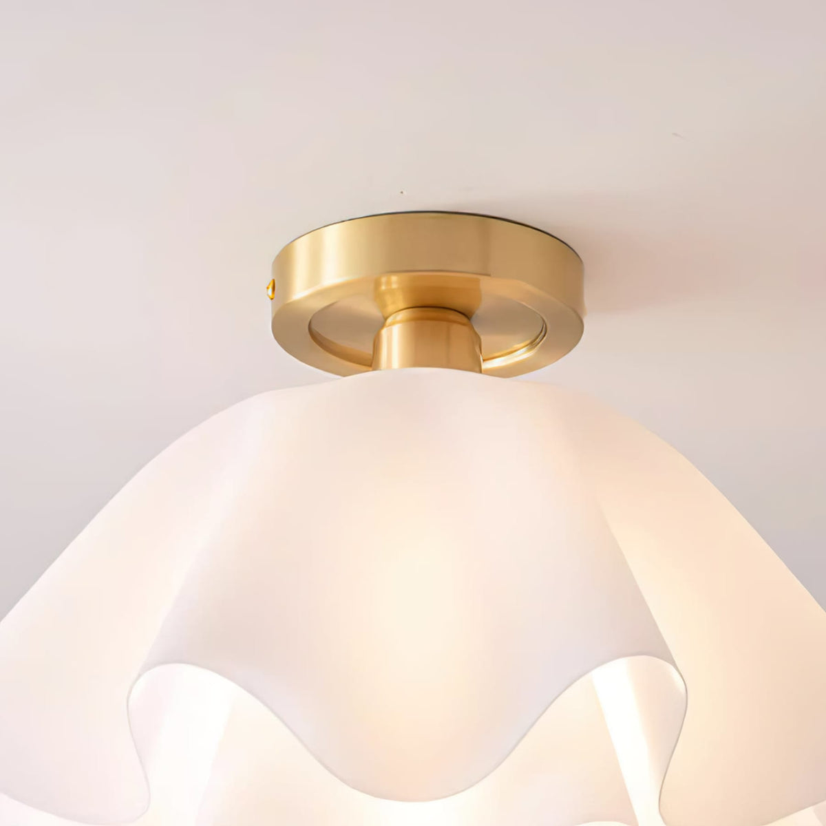 Copper & Acrylic Semi Flush Mount Ceiling Light
