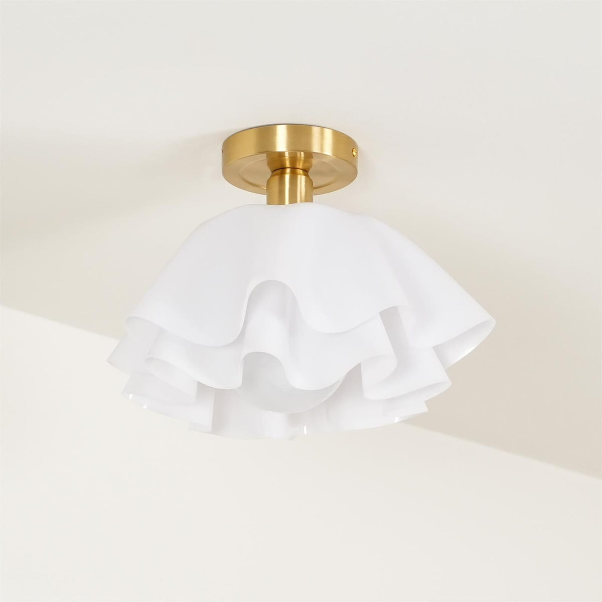 Copper & Acrylic Semi Flush Mount Ceiling Light