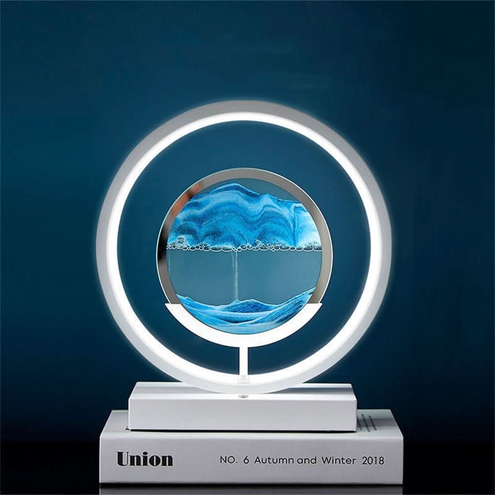 3D Sand Art Table Lamp with Warm LED Light and USB Charging, 10 and 12 Inch, view 2