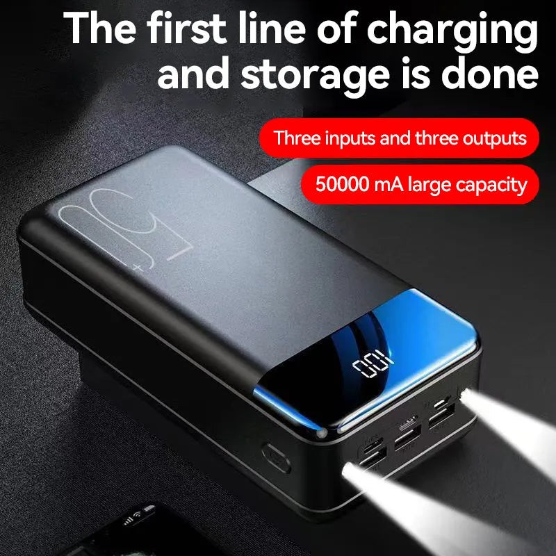 50000mAh Power Bank with Three Inputs, Three Outputs and Flashlight, view 4