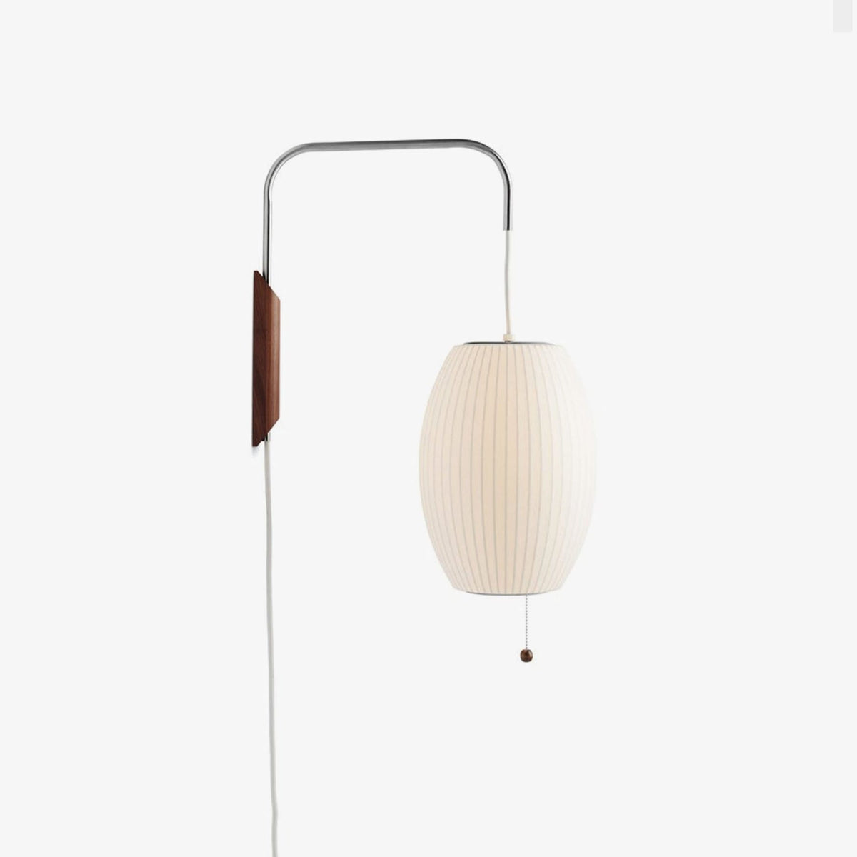 Silk and Walnut Wall Sconce