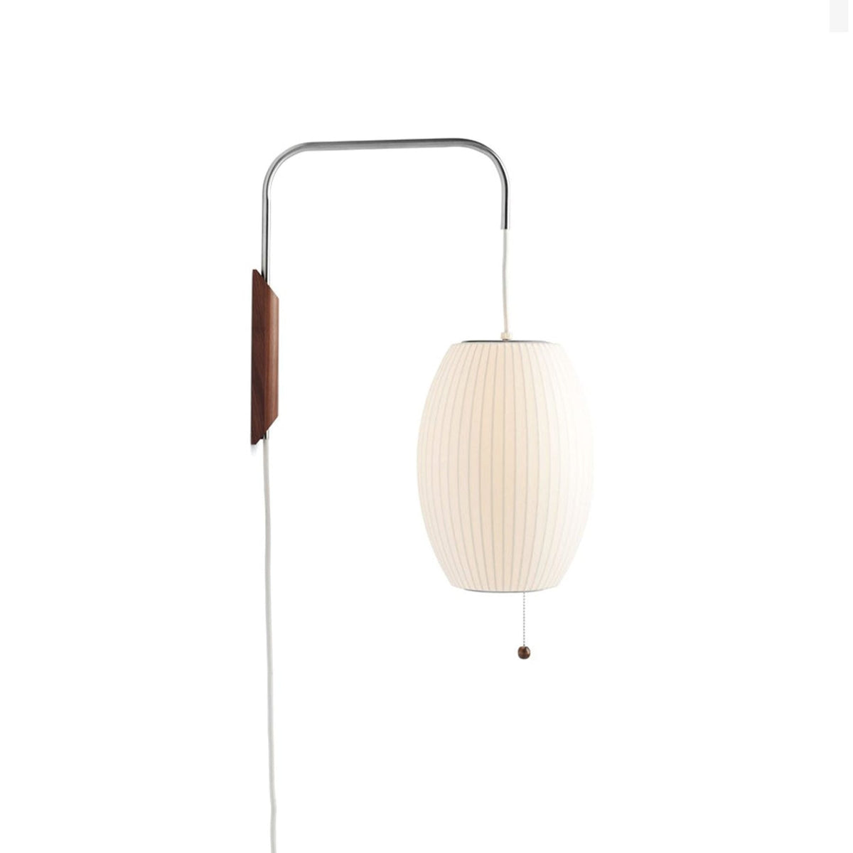 Silk and Walnut Wall Sconce
