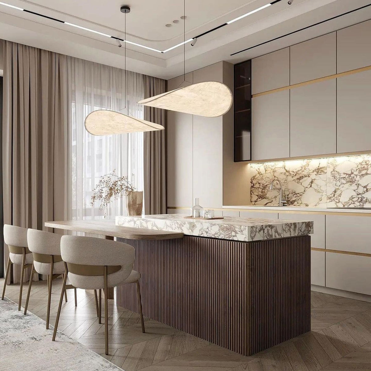 Floating Leaf Pendant Light