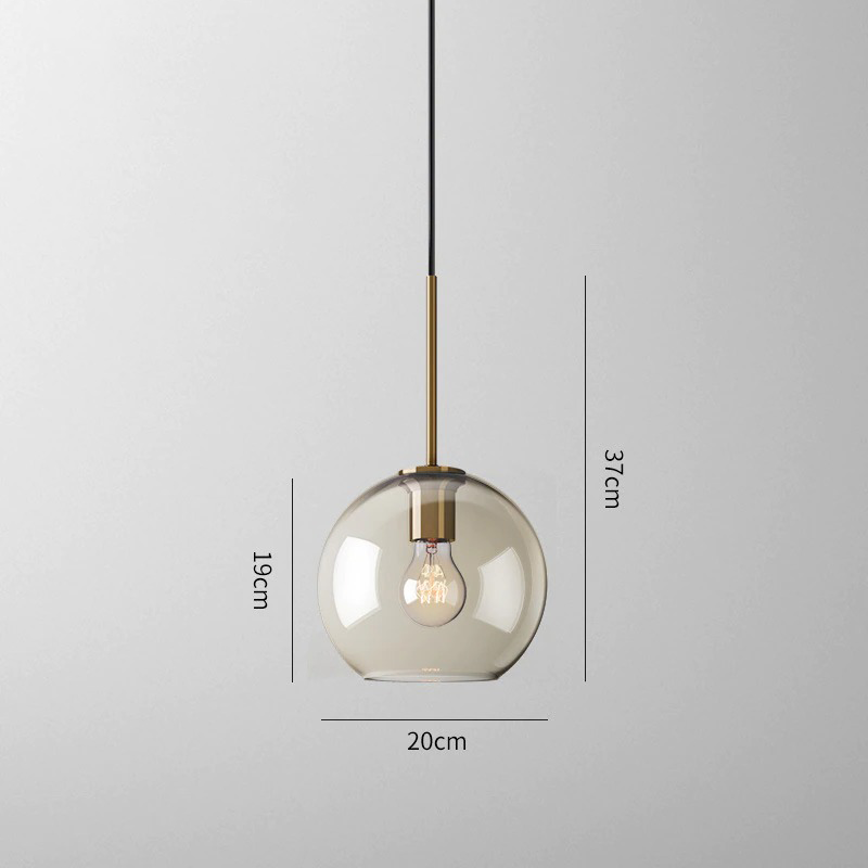 Amber Glass Pendant Light