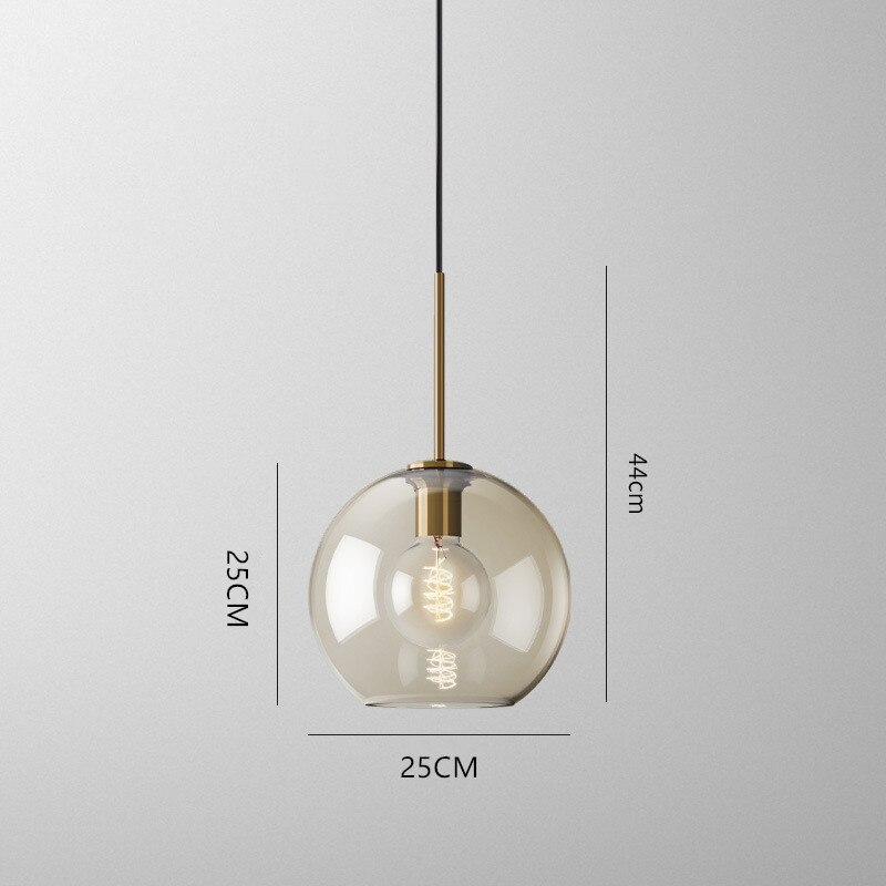 Amber Glass Pendant Light
