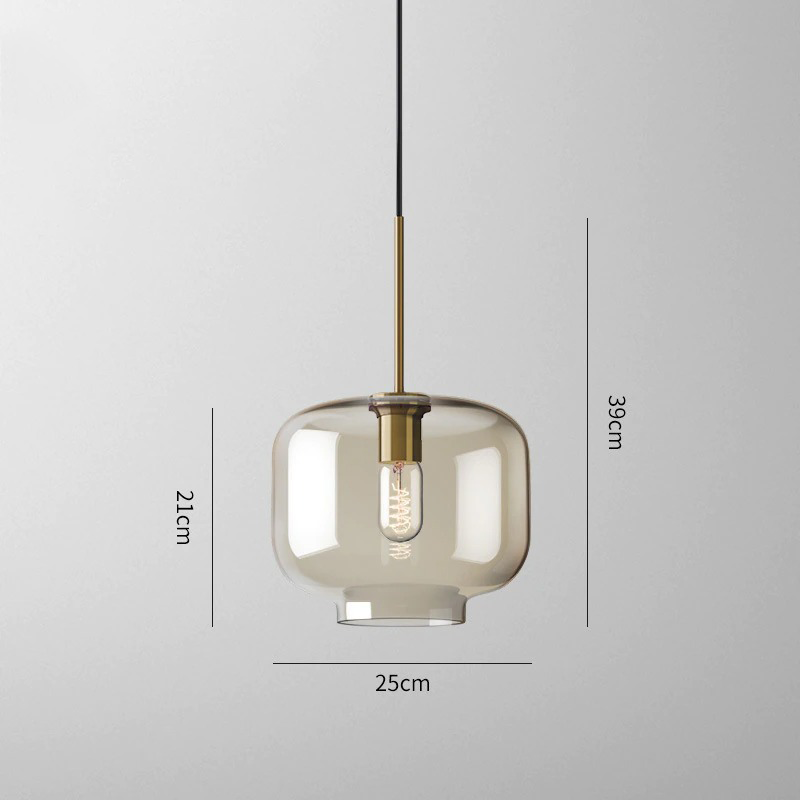 Amber Glass Pendant Light