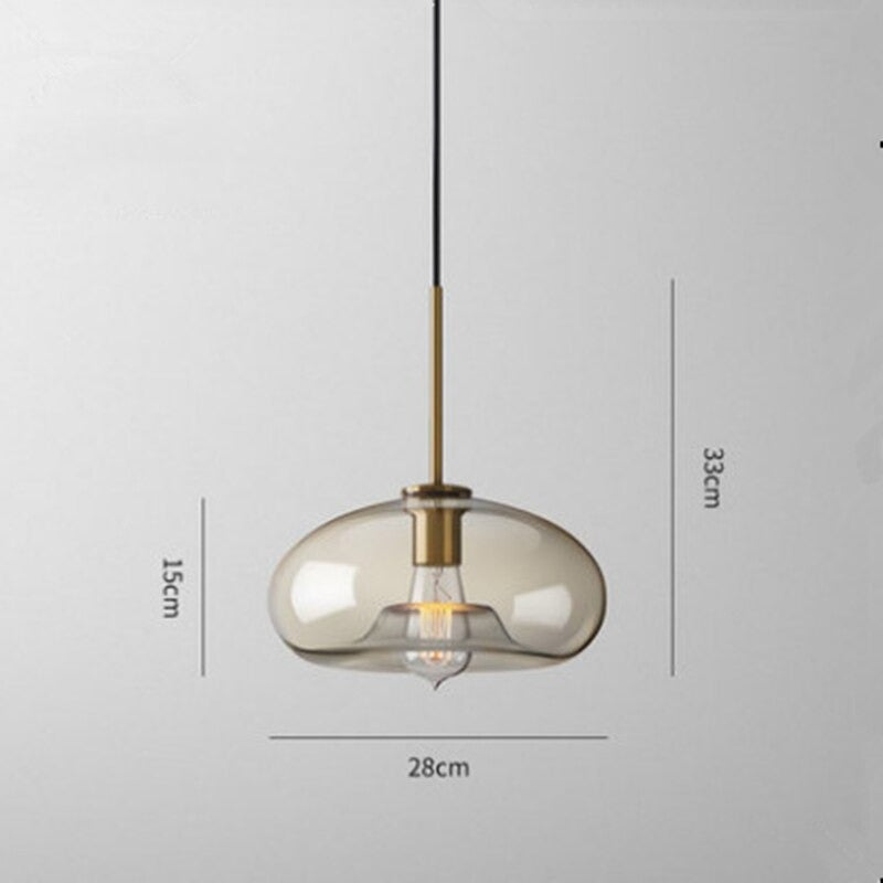 Amber Glass Pendant Light