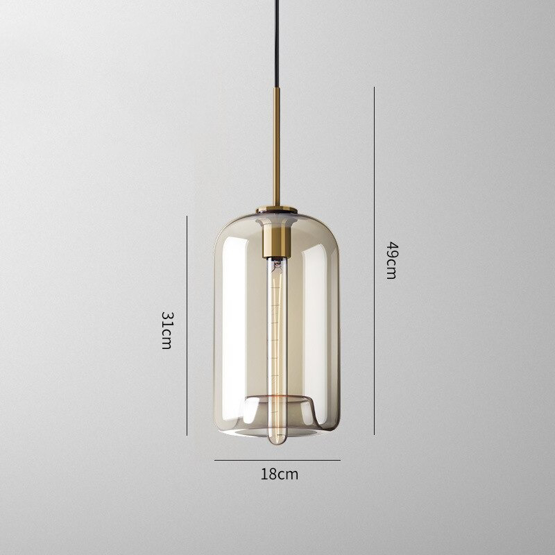 Amber Glass Pendant Light