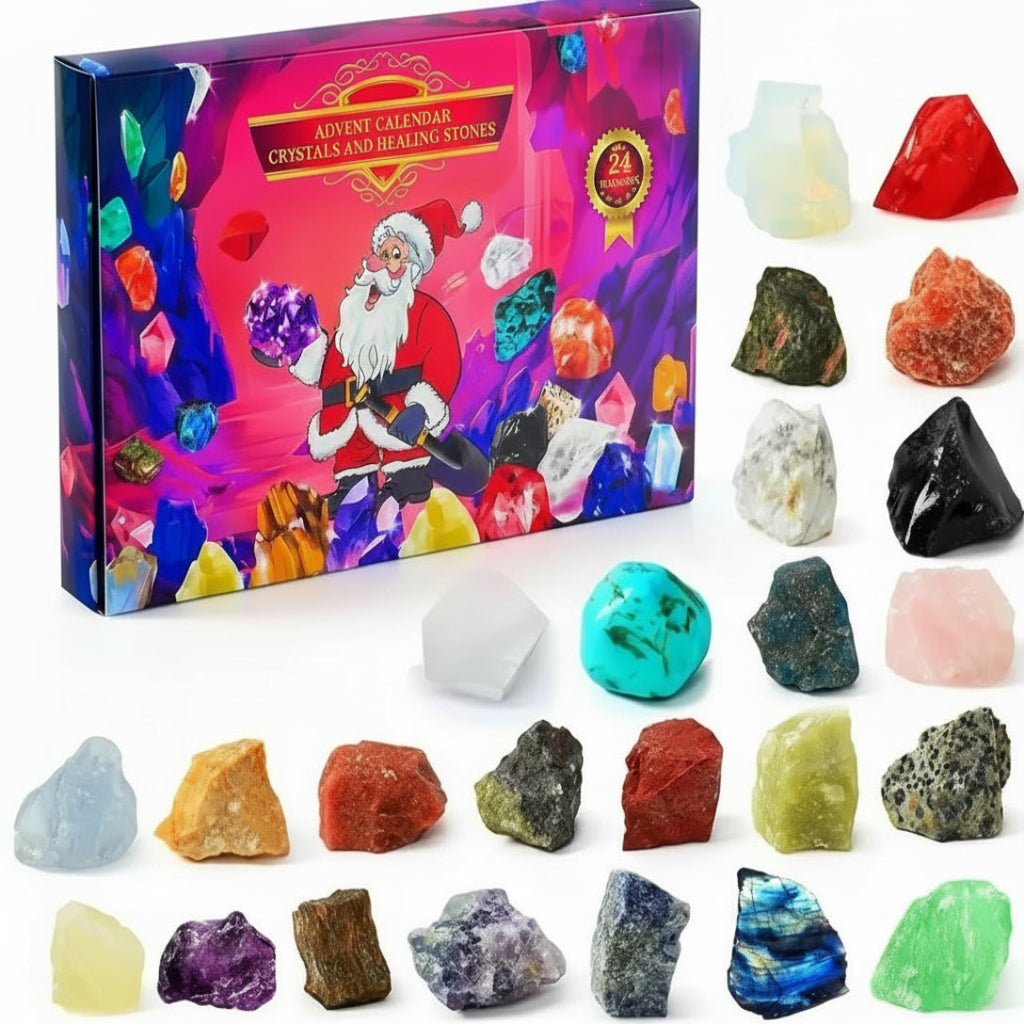 Advent Calendar with 24 Natural Gemstones in Two Assortments, view 2