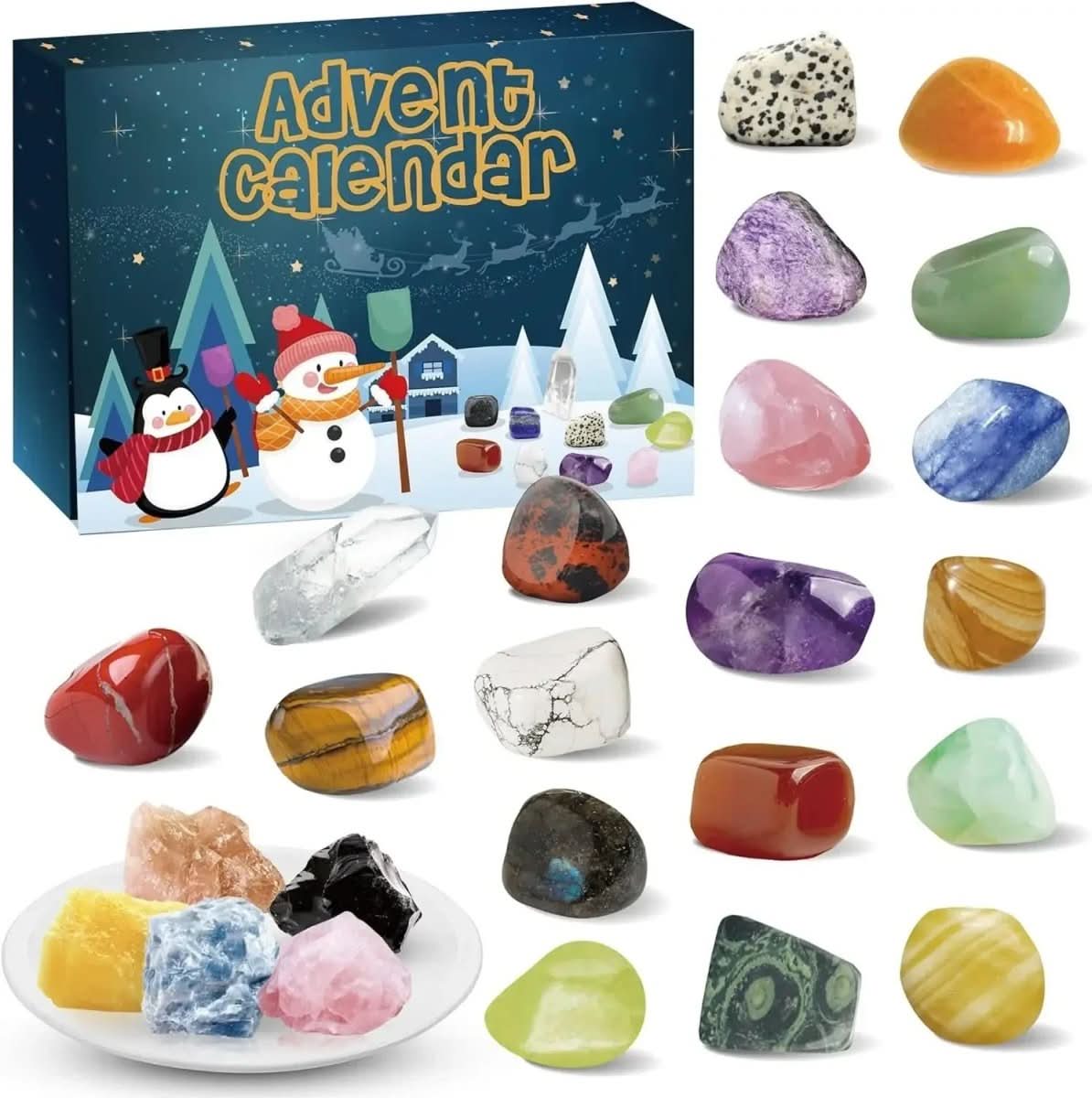 Advent Calendar with 24 Natural Gemstones in Two Assortments, view 4