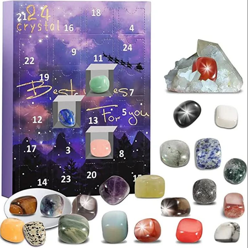 Advent Calendar with 24 Natural Gemstones in Two Assortments, view 8