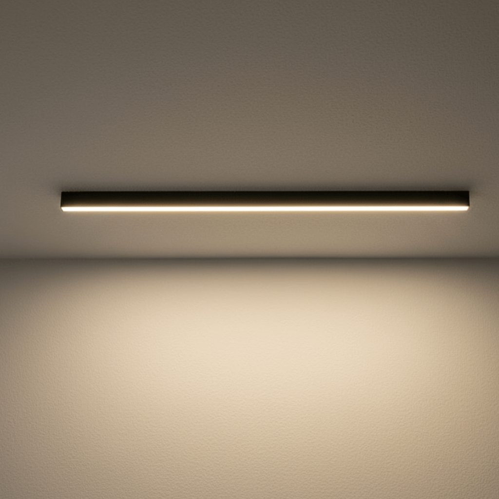 Aluminum and Acrylic LED Ceiling Light in 23.6 to 59.1 in, Remote Dimmable, view 1