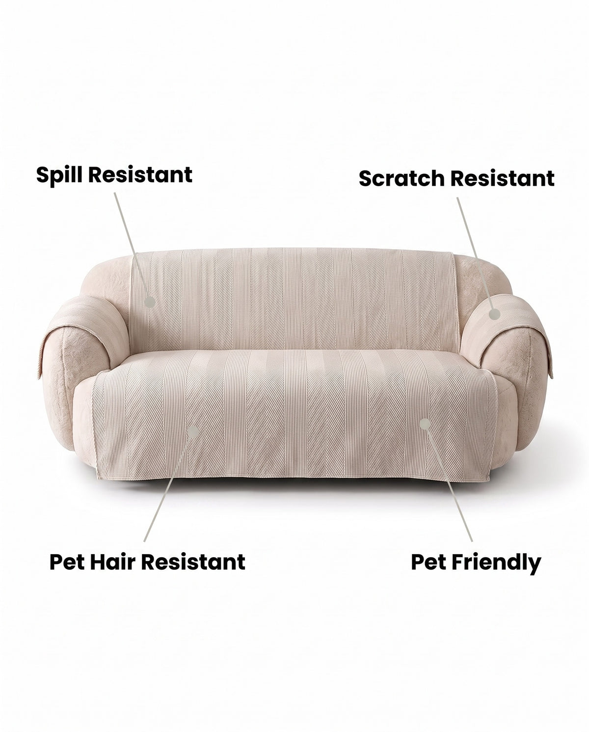 AquaFlex GeoStretch Spill-Resistant Sofa Slipcover | Scratch Resistant