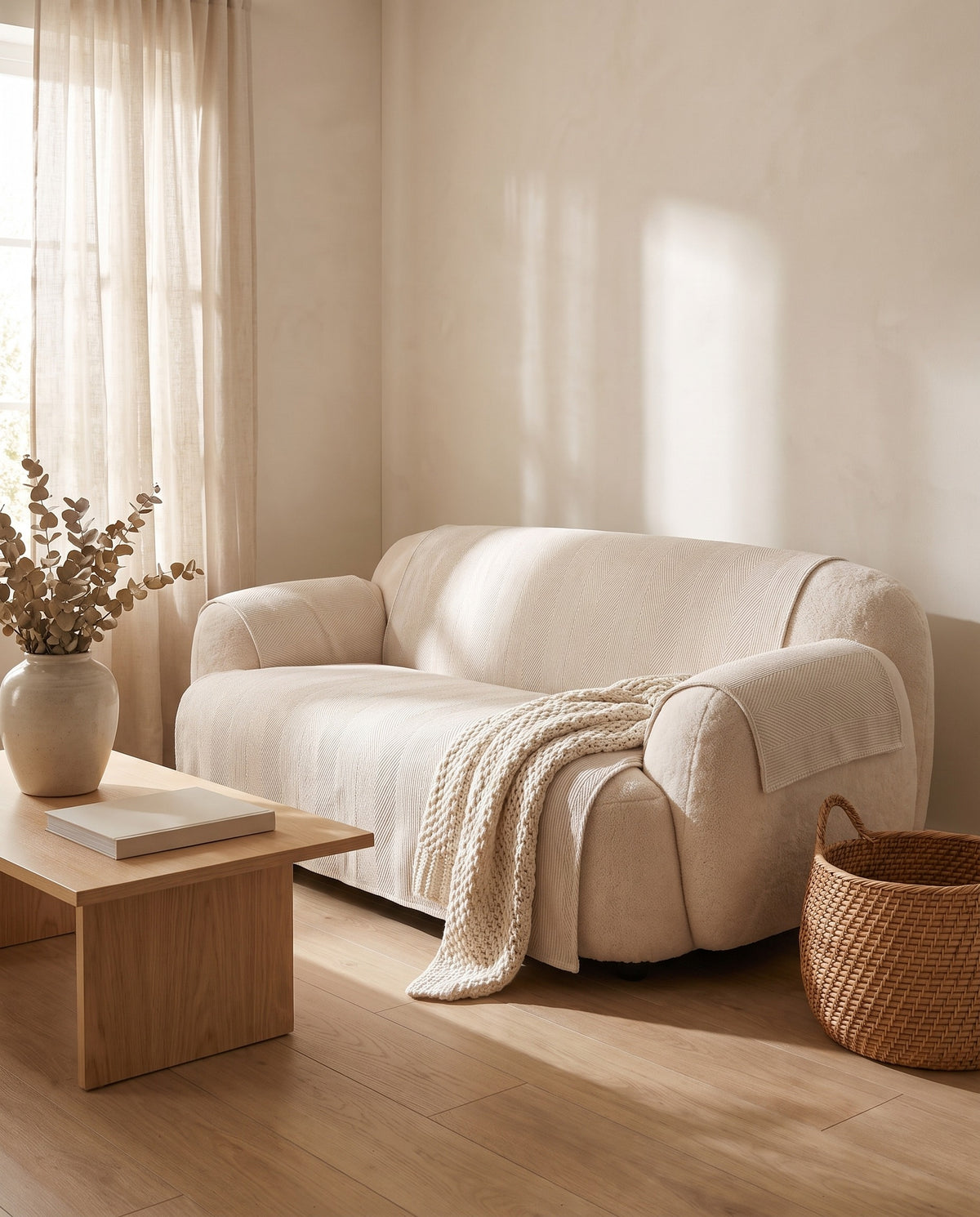AquaFlex GeoStretch Spill-Resistant Sofa Slipcover | Scratch Resistant