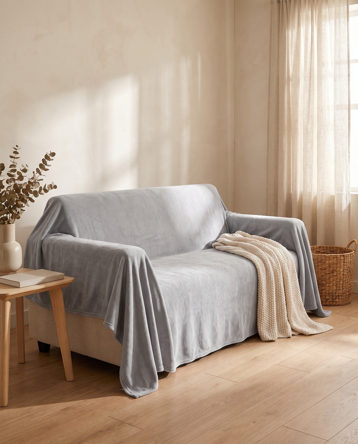 Spill-Resistant AquaLux Sofa Cover | Scratch Resistant, 71-165in