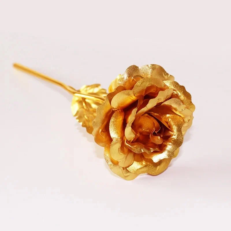 Artificial Rose with Gold Foil Finish in Twelve Styles, view 14