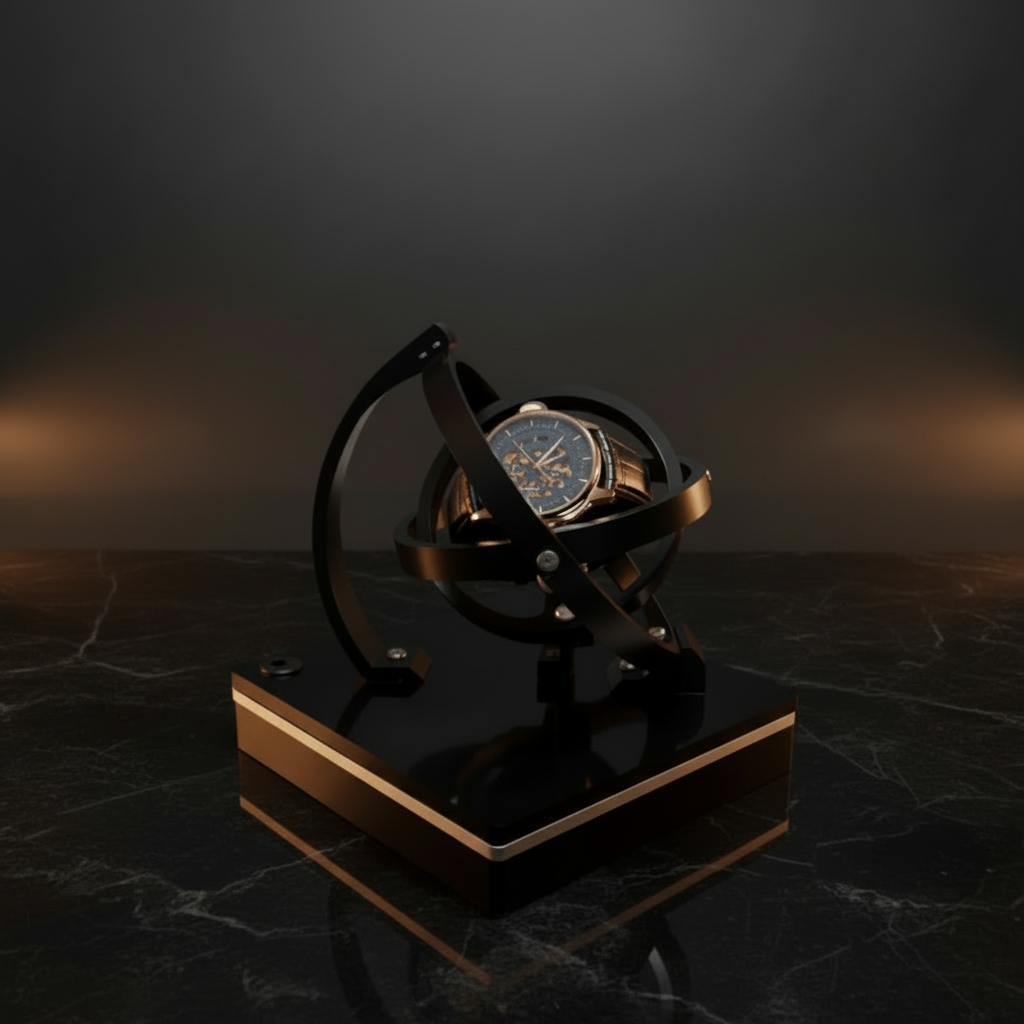 Automatic Watch Winder with Quiet Motor and Multiple Rotation Modes, view 1