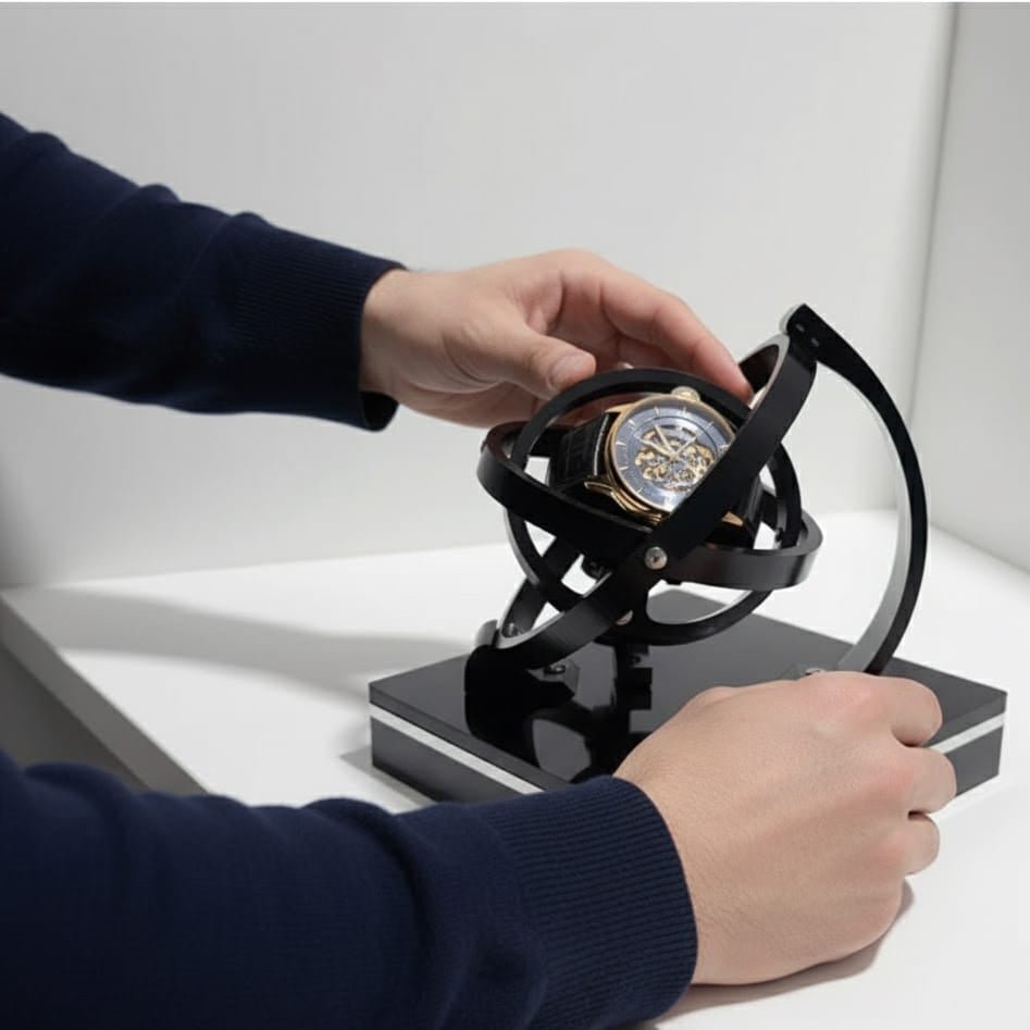 Automatic Watch Winder with Quiet Motor and Multiple Rotation Modes, view 7