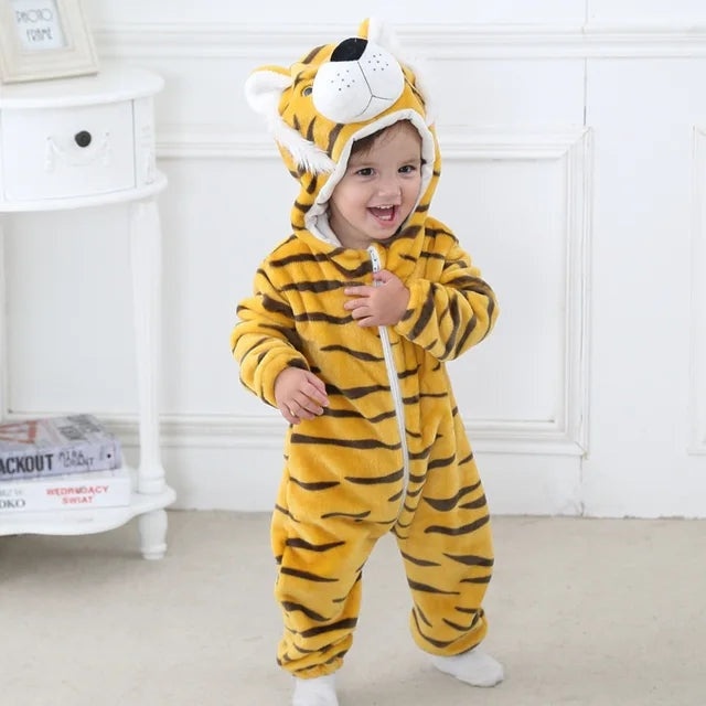 Baby Fleece Romper with Animal Hood, 17 Designs, Sizes 0 to 4 Years, view 4