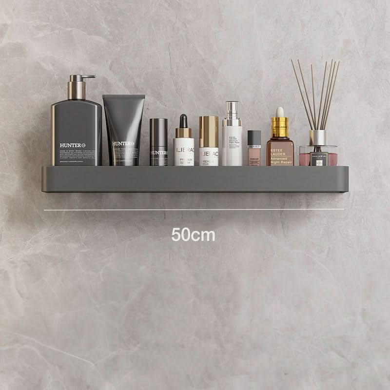 Bathroom Wall Shelf with Optional Towel Bar and No Drill Installation, view 6