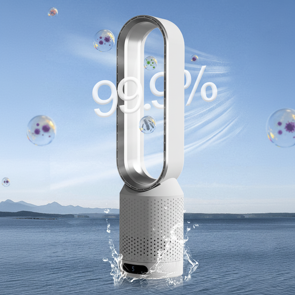 Bladeless Tower Fan with 6 Speeds, 90 Degree Oscillation and Timer, view 7