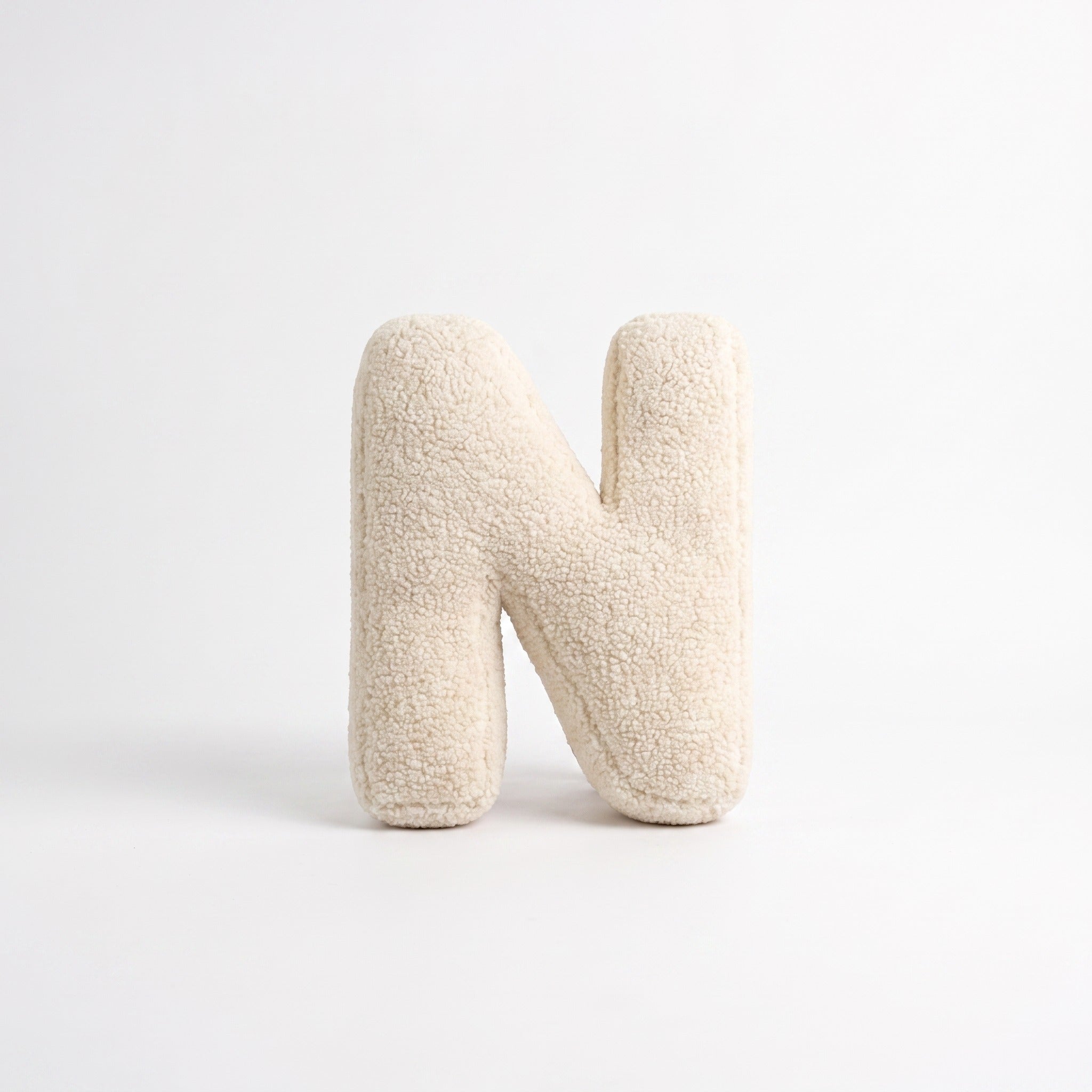 Boucle Letter Pillow | Plush Alphabet Cushion, A to Z, 15in