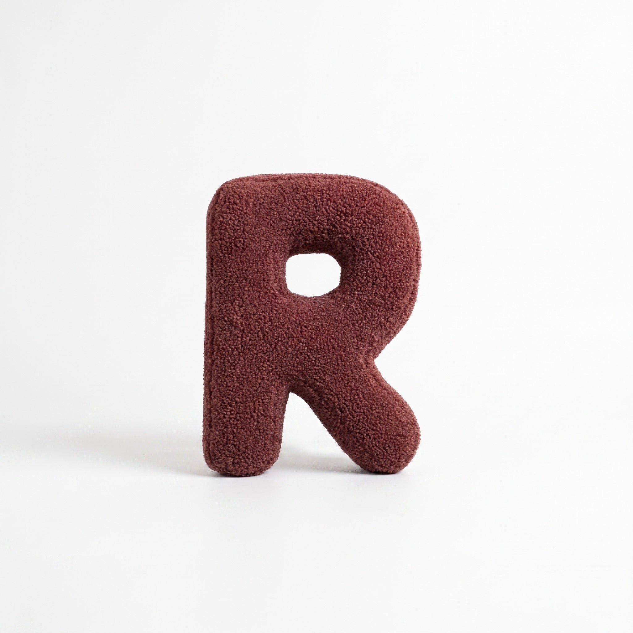 Boucle Letter Pillow | Plush Alphabet Cushion, A to Z, 15in