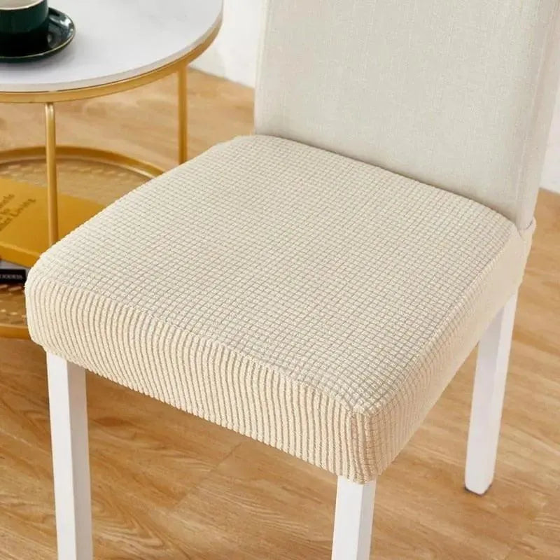 Beige Chair Seat Cover – Stretch Fit – product view 2 | Brivenzo