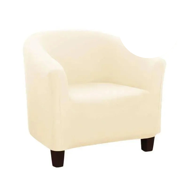 Beige Club Armchair Cover – Stretch Fit – product view 4 | Brivenzo