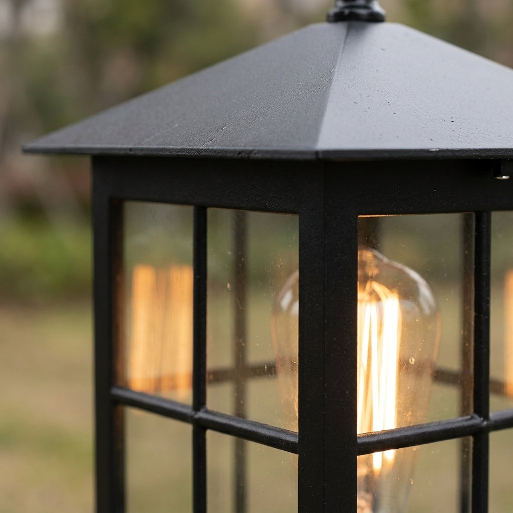 Black Solar Post Light with Dusk to Dawn Sensor for Pillars and Gateposts, view 7