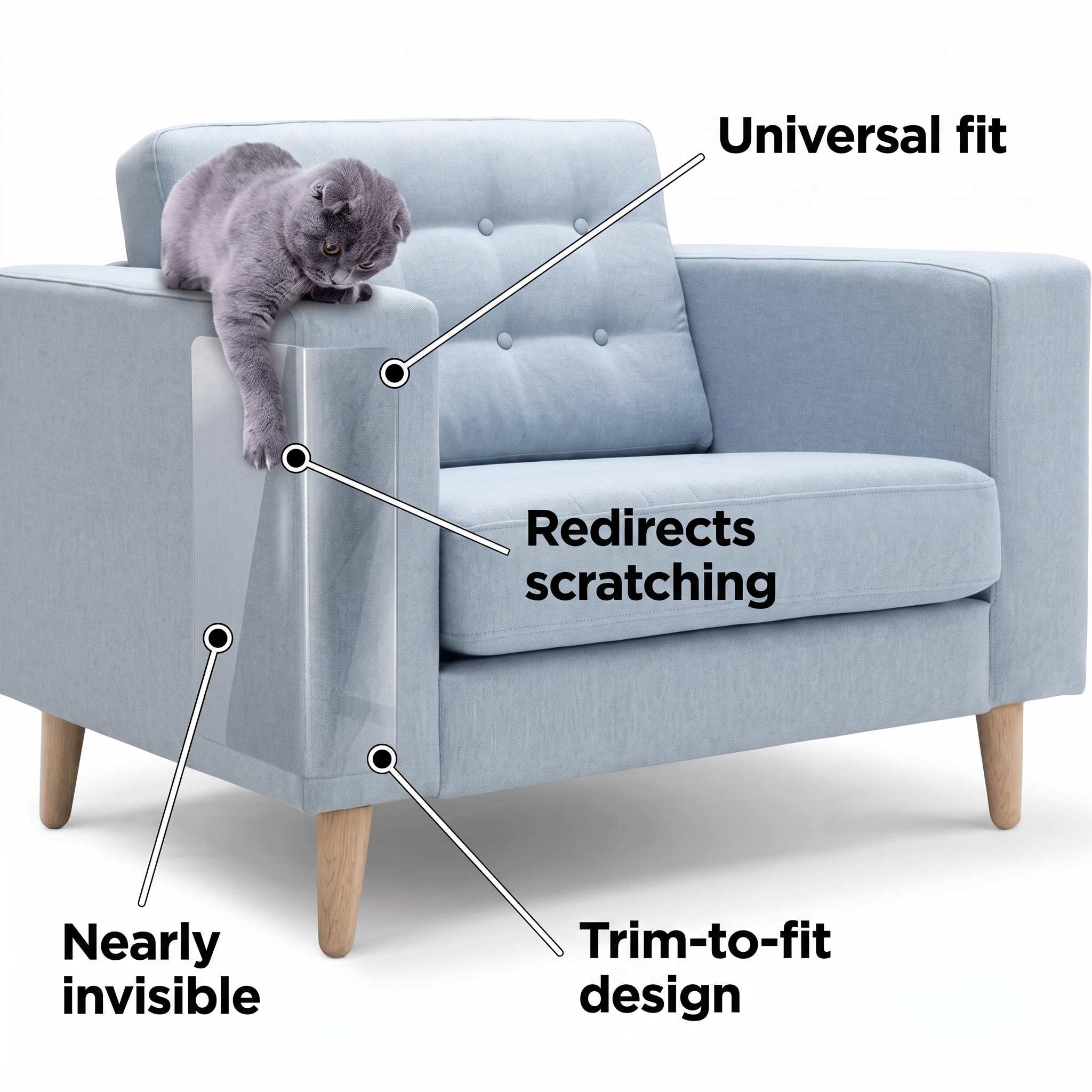 Cat Scratch Protector – Clear Furniture Guard – features and specifications overview | Brivenzo