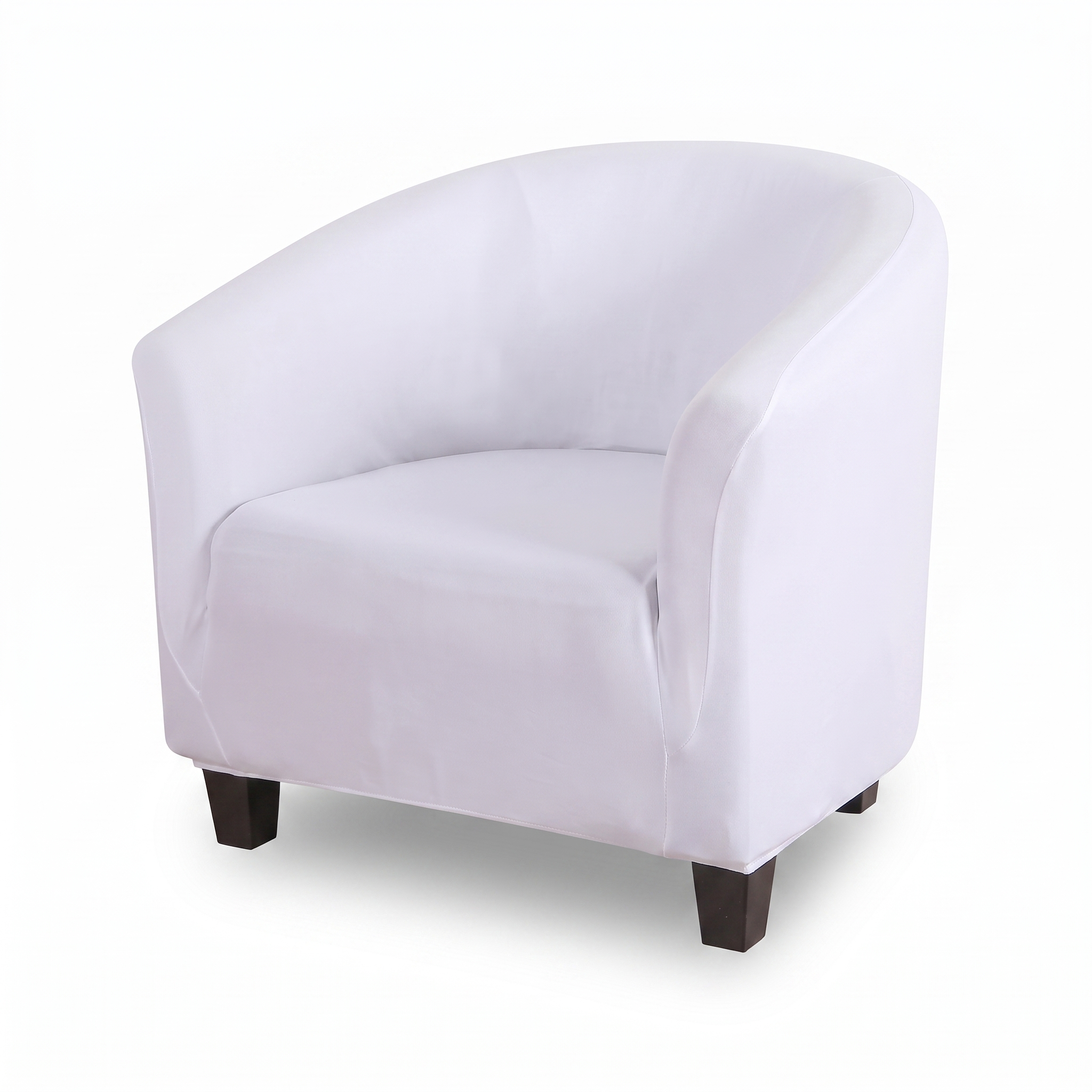 Club Armchair Cover – White – product photo on a white background | Brivenzo
