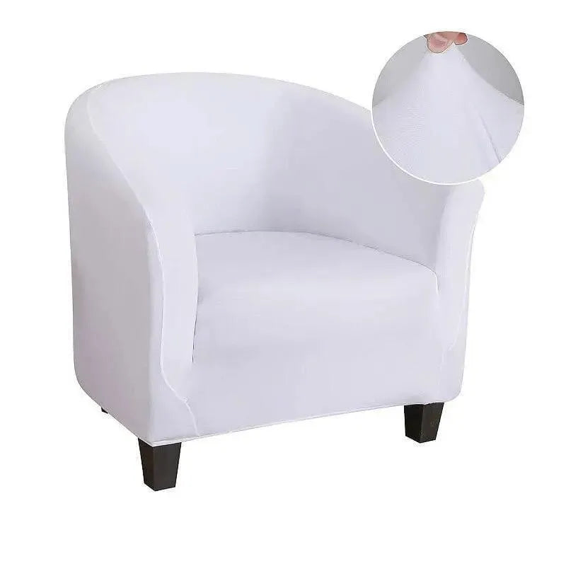Club Armchair Cover – White – product view 7 | Brivenzo