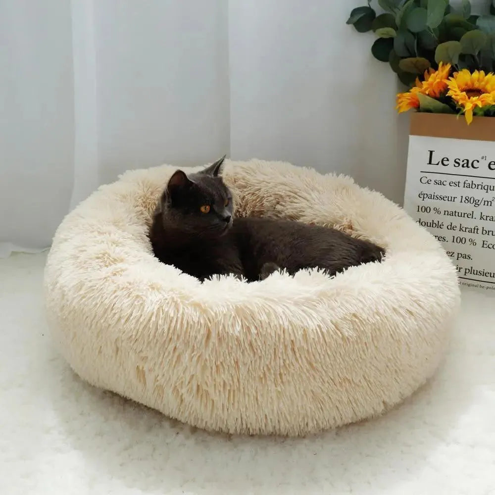 Donut Pet Bed – Plush Round Cushion – product view 4 | Brivenzo