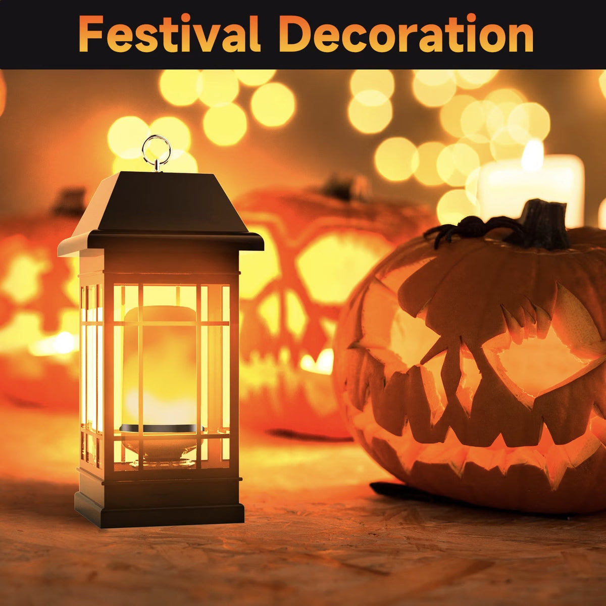 Flickering Flame LED Light Bulb with Gravity Sensor and E26 Base for Halloween Lanterns, view 8
