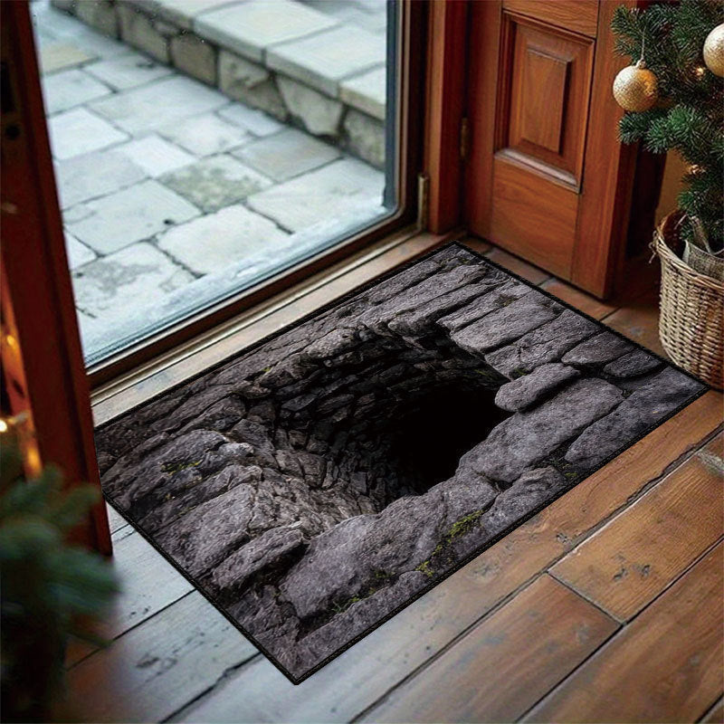 Halloween Door Mat with 3D Optical Illusion Print and Non-Slip Backing, view 14