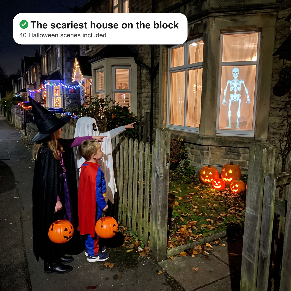 Halloween Window Projector with Smart OS and Remote for Haunted House Displays, view 6