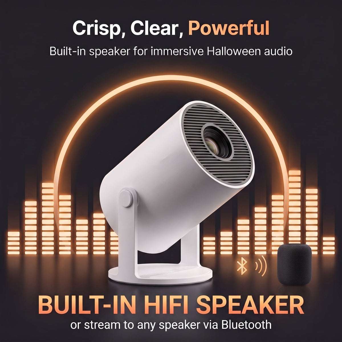 Halloween Window Projector with Smart OS and Remote for Haunted House Displays, view 7