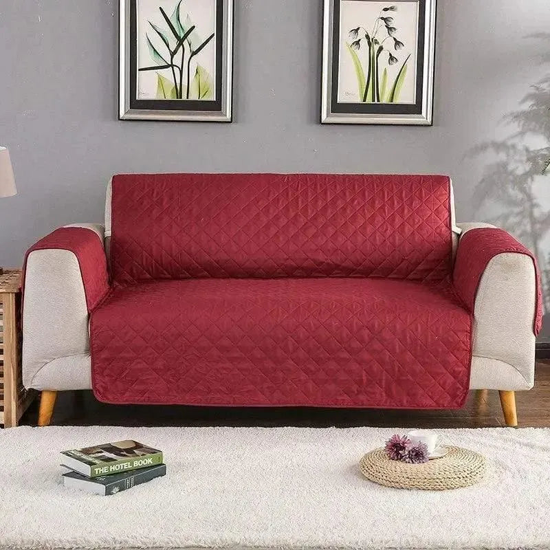 Red Waterproof Quilted Furniture Cover – 22-77in – product view 4 | Brivenzo