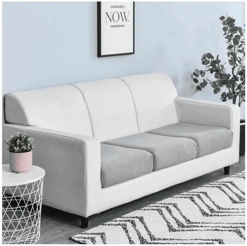 Seat & Backrest Cushion Cover – Light Grey – product view 5 | Brivenzo