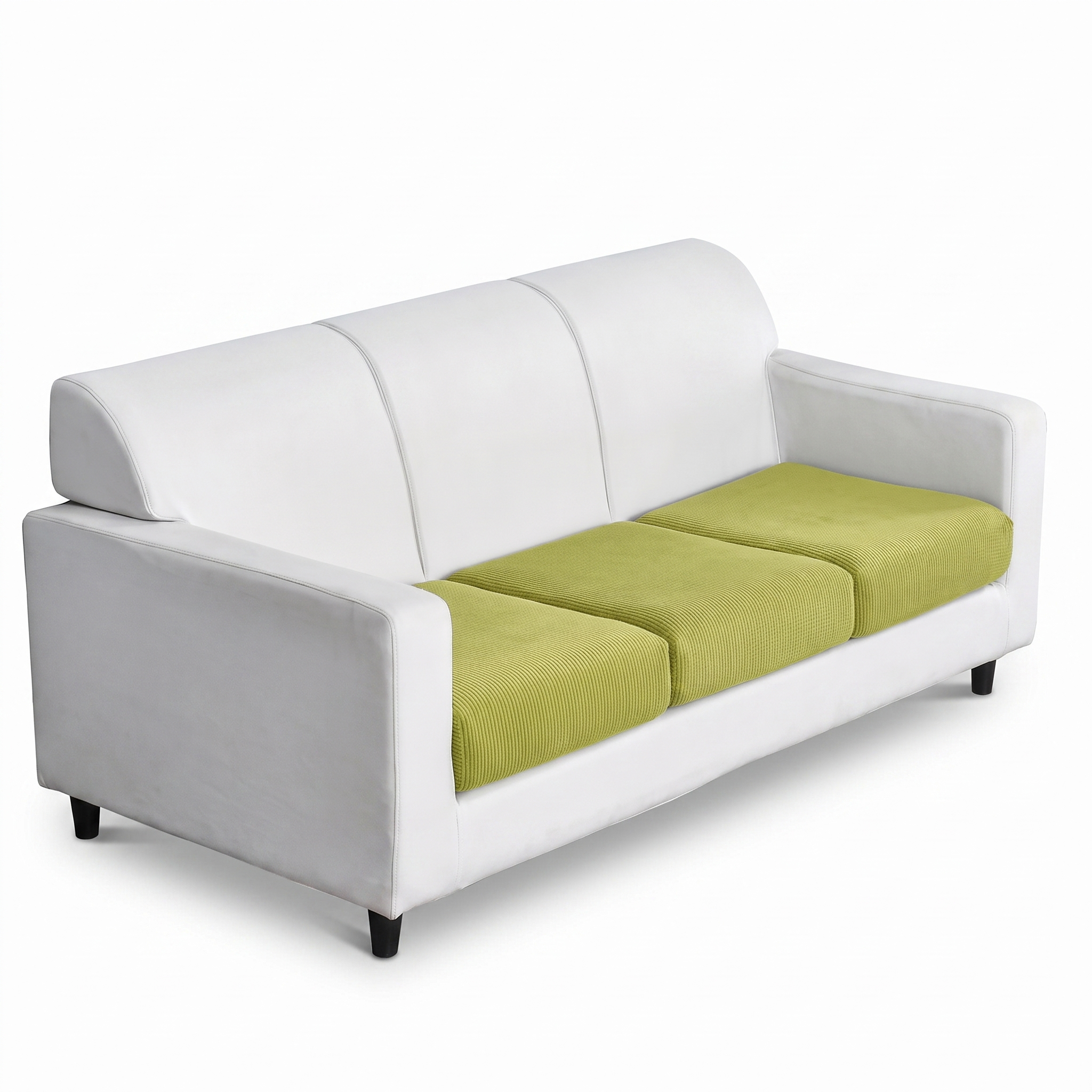 Seat & Backrest Cushion Cover – Mustard Green – product photo on a white background | Brivenzo