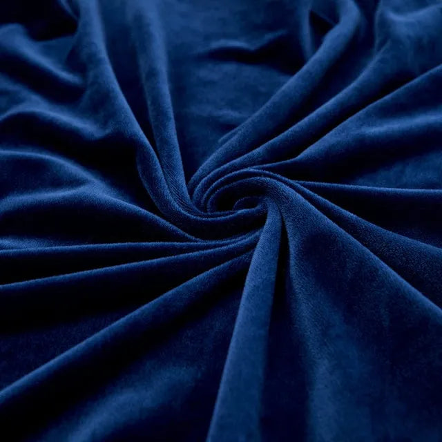 Seat & Backrest Cushion Cover – Navy Blue Velvet – product view 7 | Brivenzo