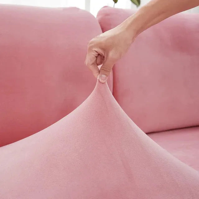 Seat & Backrest Cushion Cover – Pink Velvet – product view 5 | Brivenzo