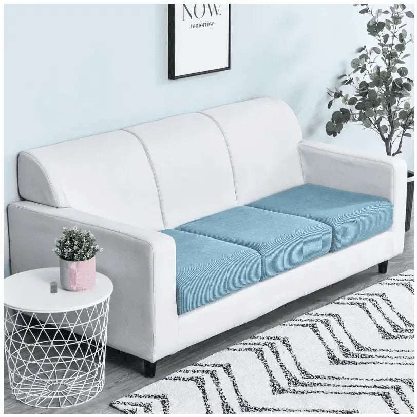 Seat & Backrest Cushion Cover – Sky Blue – product view 4 | Brivenzo