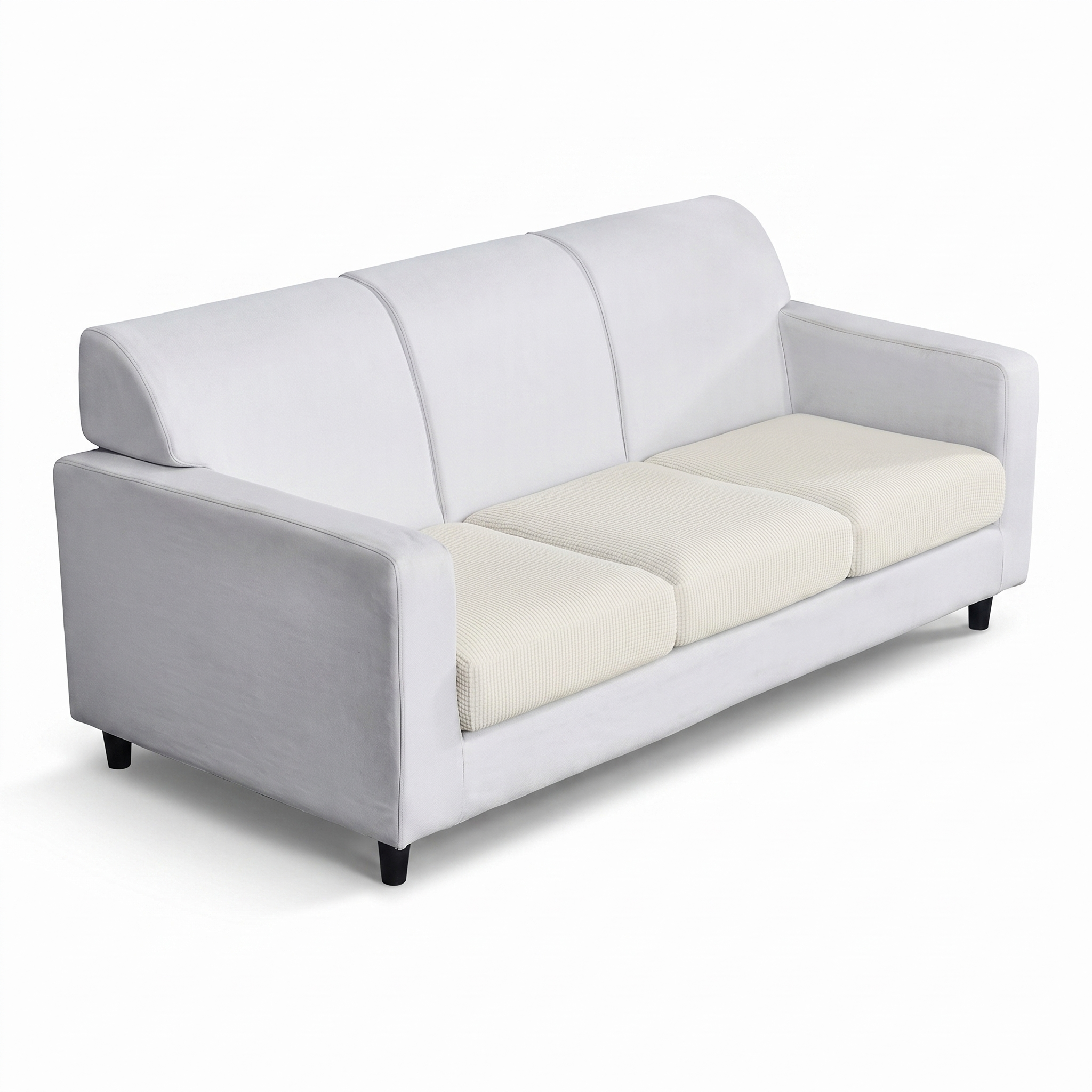 Seat and Backrest Cushion Cover White - product photo