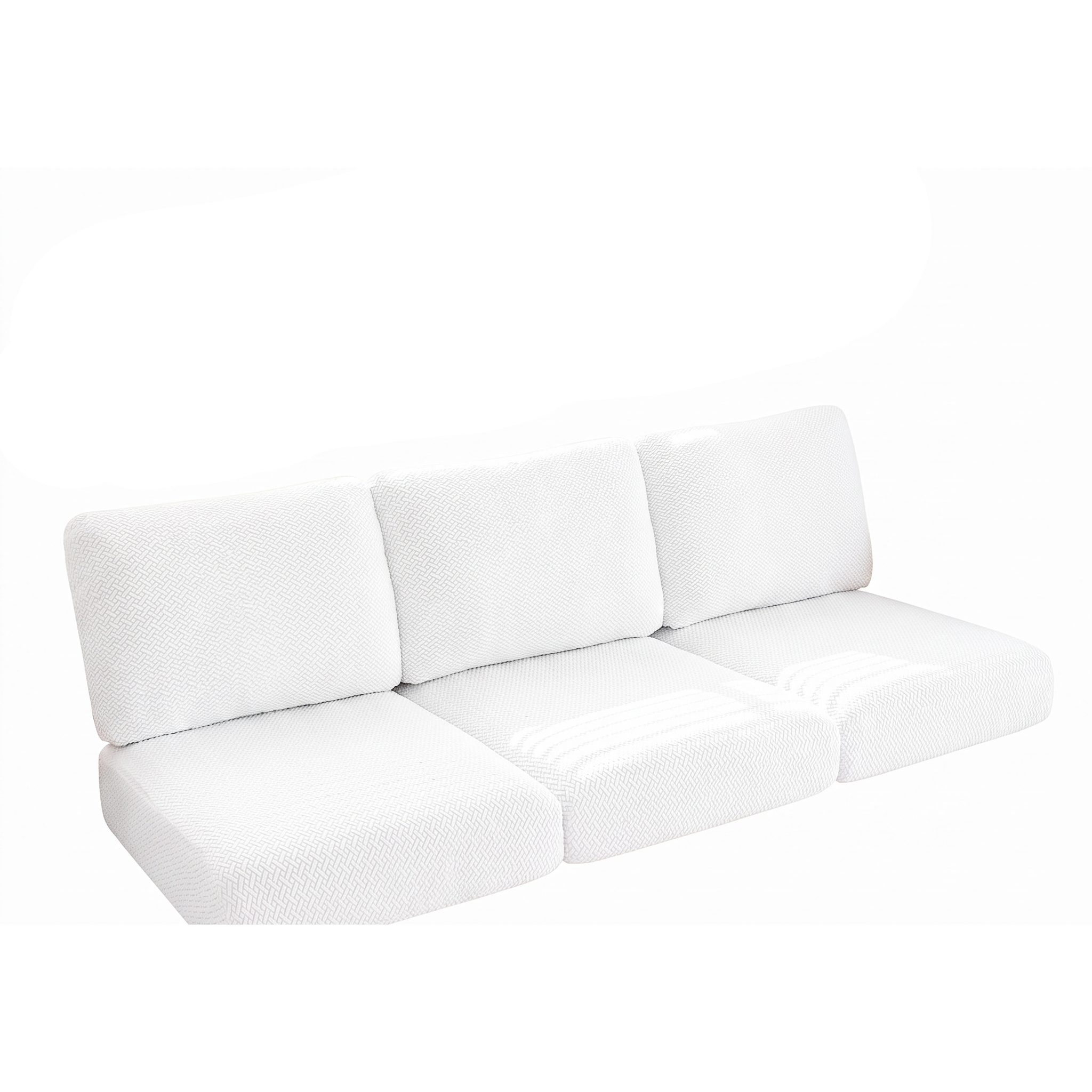 Seat & Backrest Cushion Cover – White – product view 4 | Brivenzo