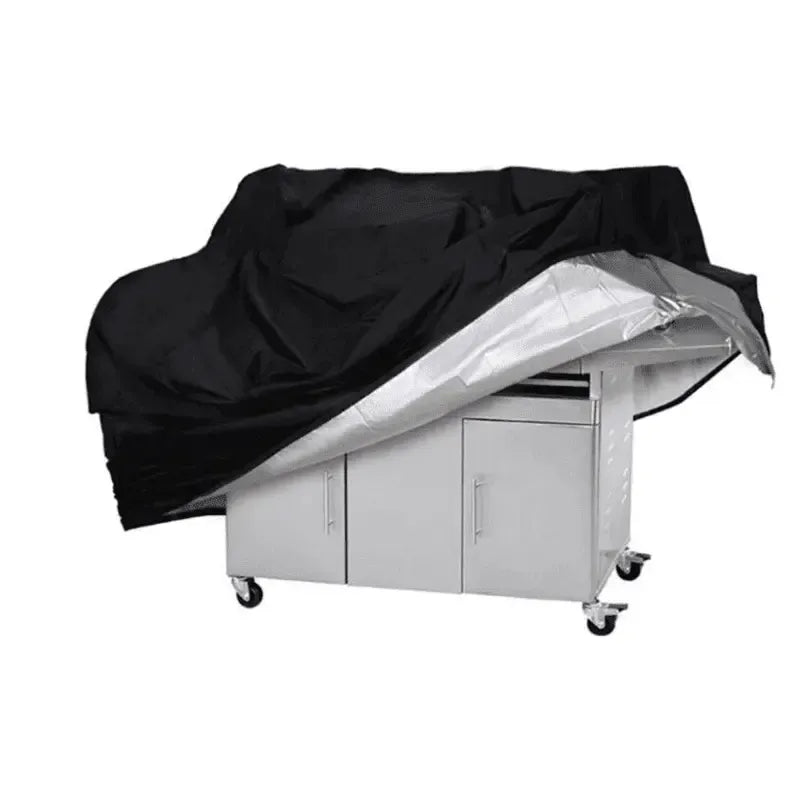 Silver Black Waterproof BBQ Grill Cover – 2XS-XL – product view 4 | Brivenzo