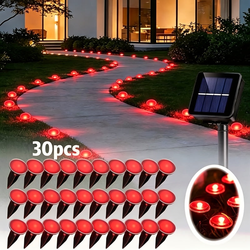 Solar LED pathway light stake with detachable solar panel